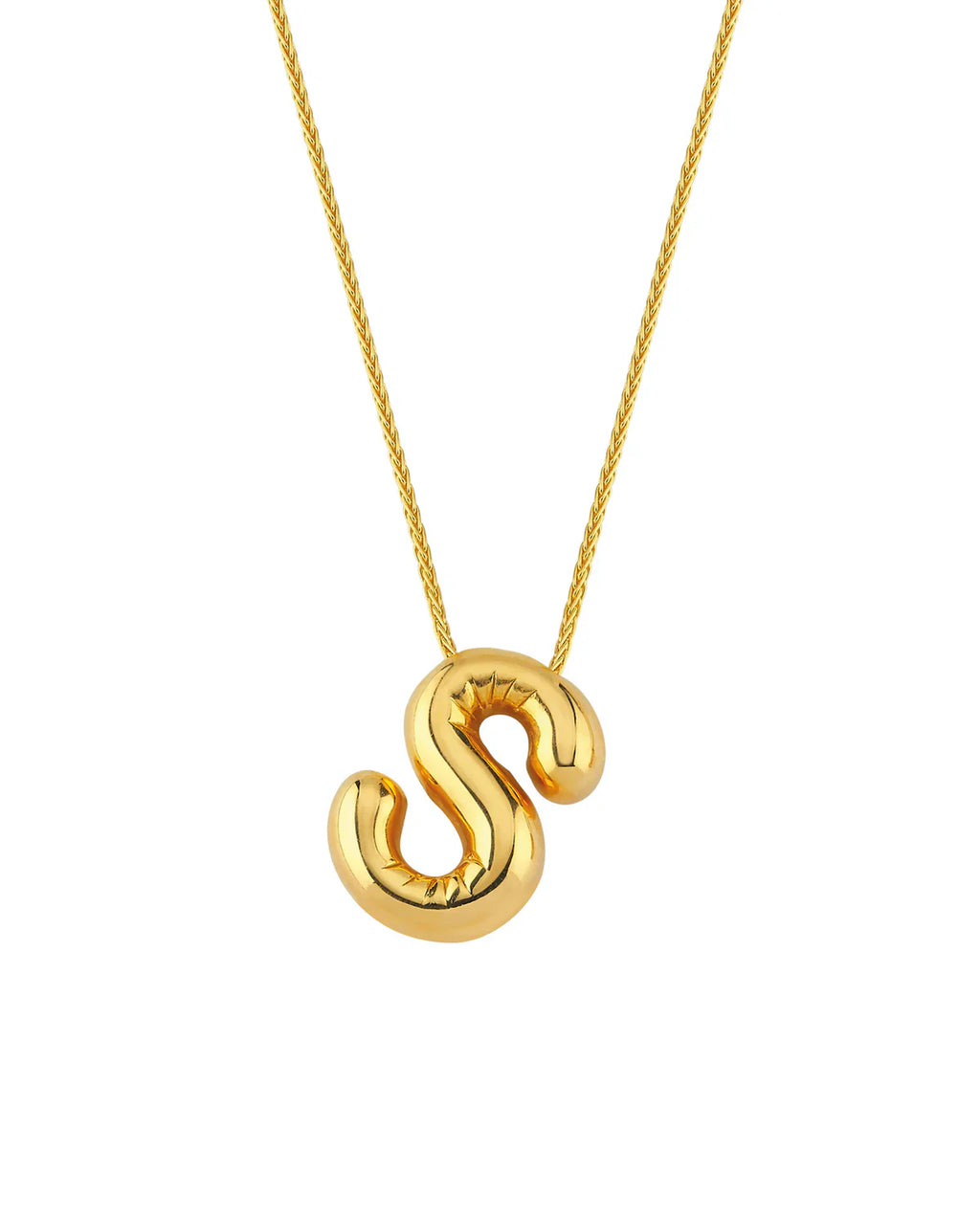 Envogems Bubble Initial Letter Necklace in Stainless Steel
