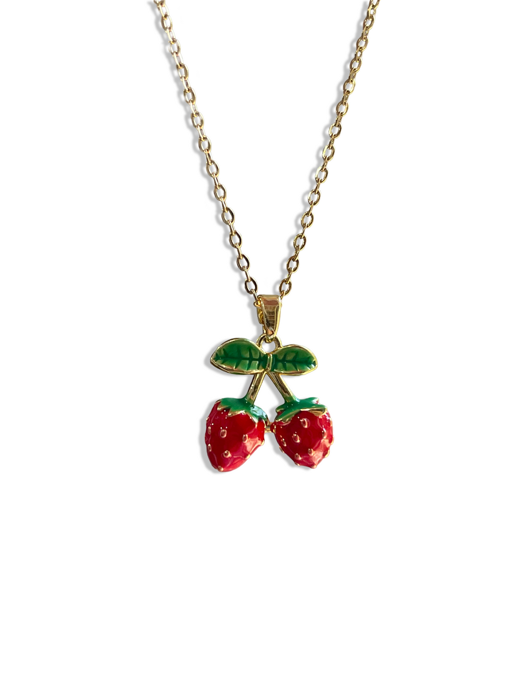 Envogems Strawberry Pendant Necklace - Crafted from Stainless Steel