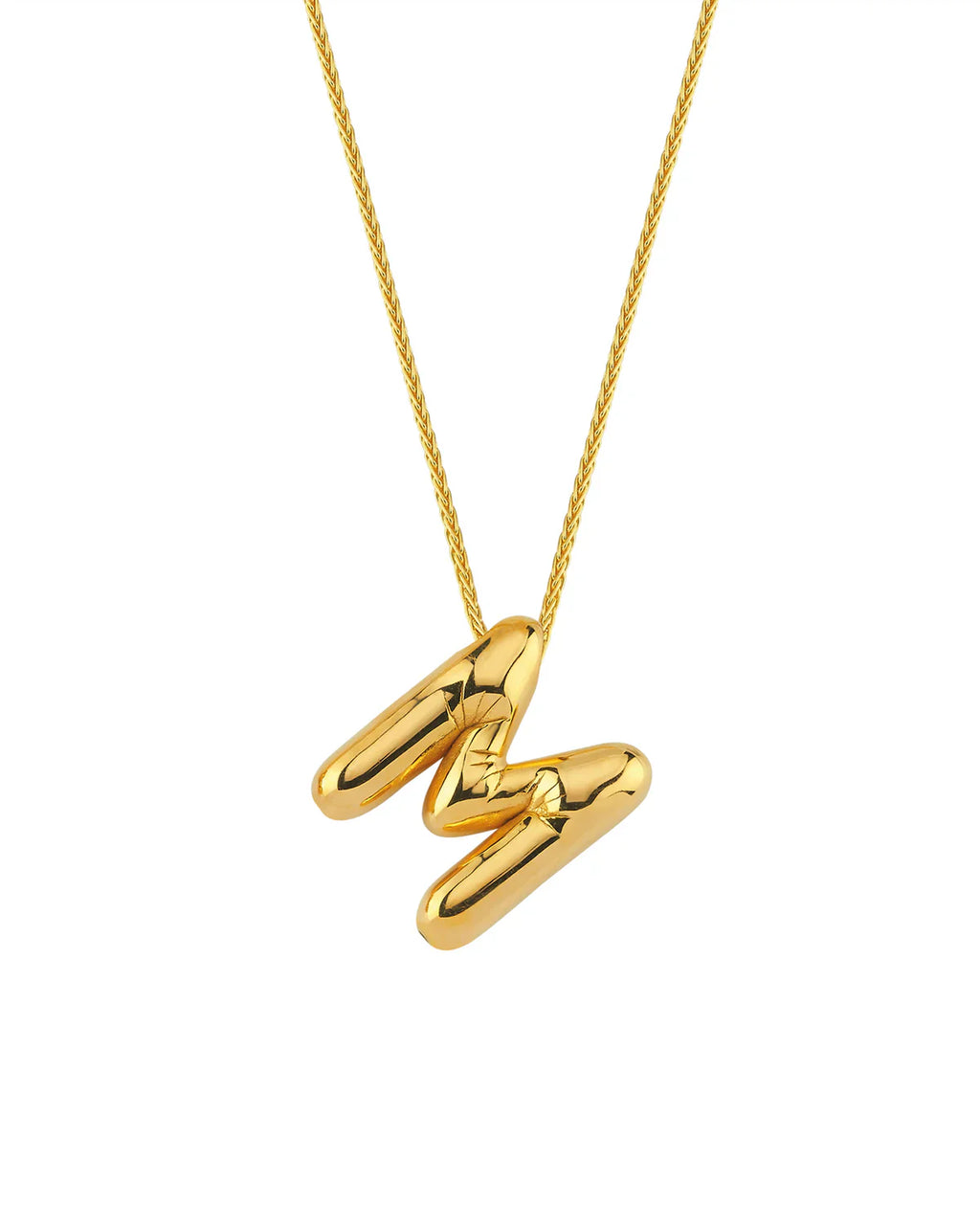 Envogems Bubble Initial Letter Necklace in Stainless Steel