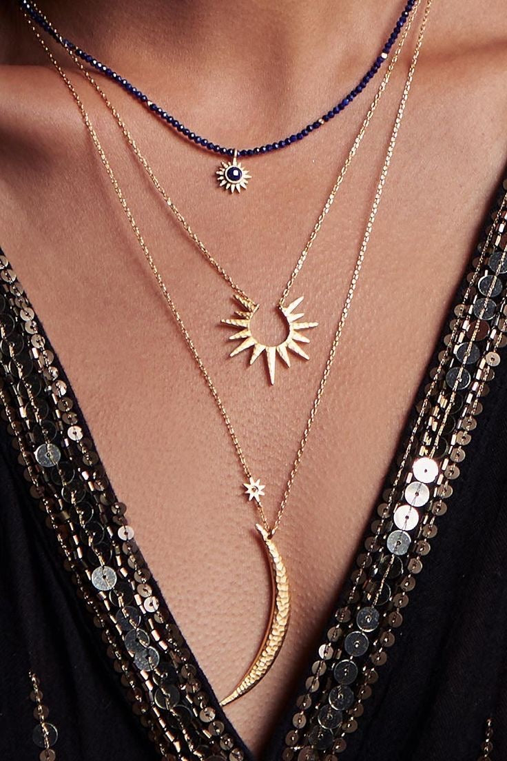 Envogems Radiant Sun Pendant Necklace 2.0 in Stainless Steel