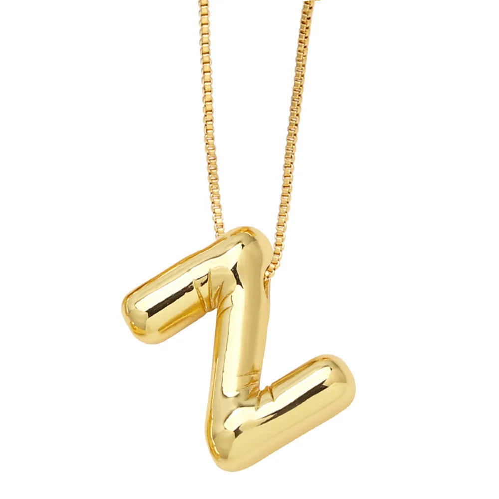 Envogems Bubble Initial Letter Necklace in Stainless Steel