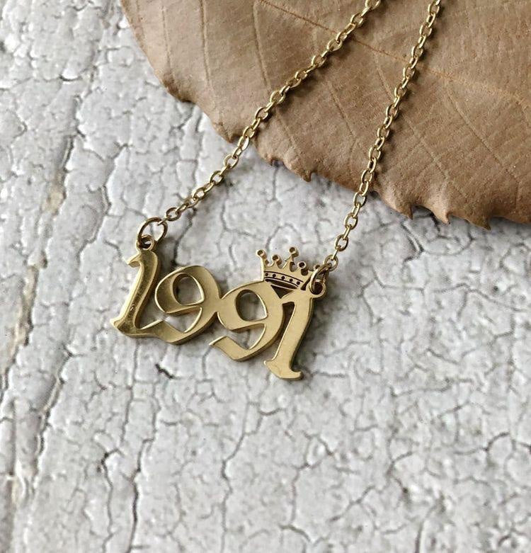 Envogems Birth Year Necklace - Durable Stainless Steel Design
