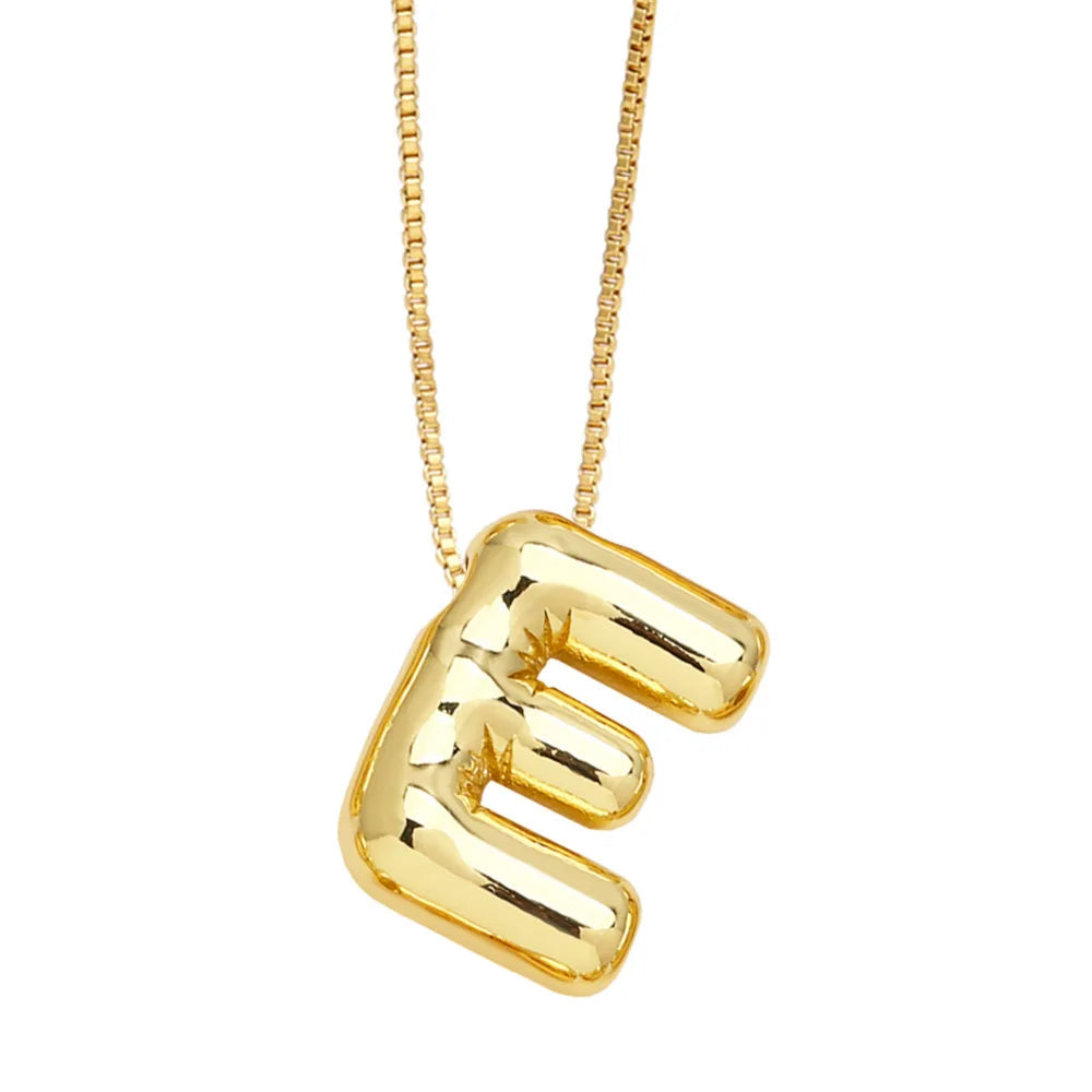 Envogems Bubble Initial Letter Necklace in Stainless Steel
