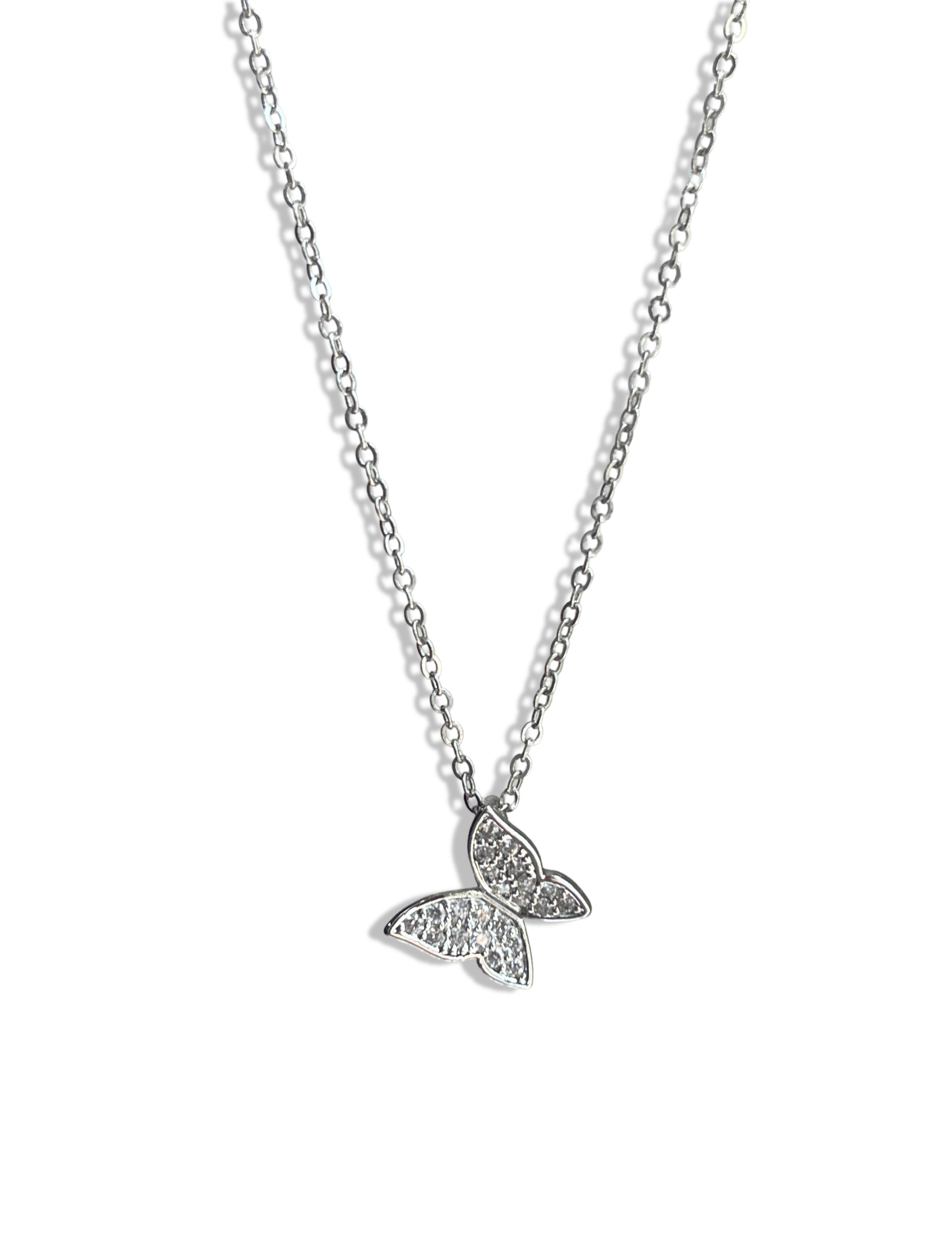 Envogems Silver Butterfly Pendant Necklace