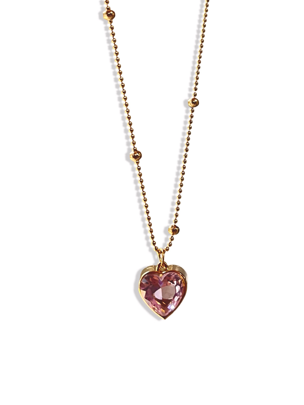 Envogems Pink Heart Pendant Necklace - Durable Stainless Steel