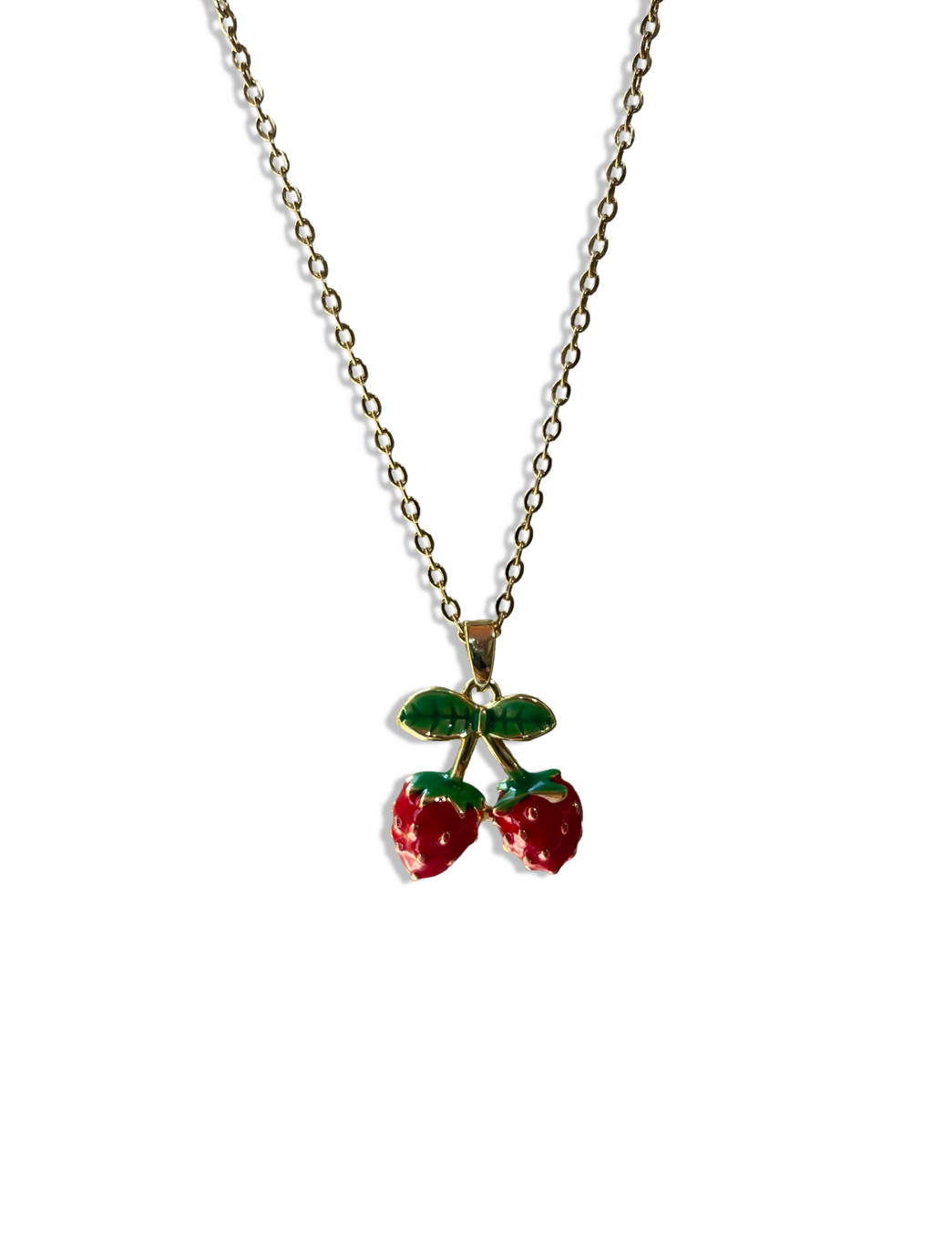 Envogems Strawberry Pendant Necklace - Crafted from Stainless Steel