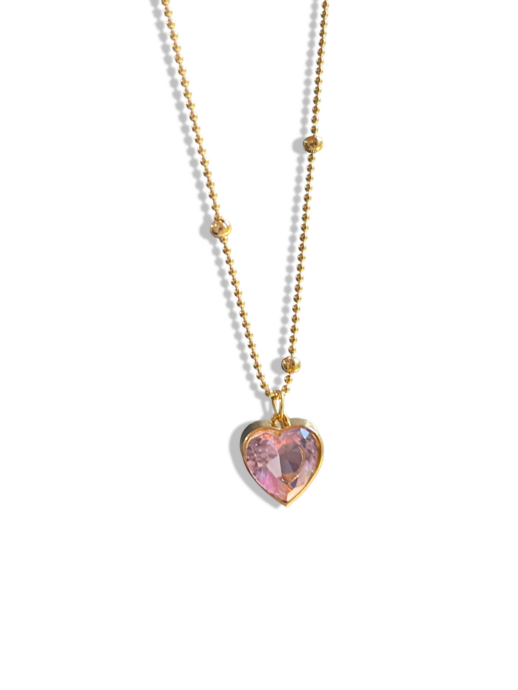 Envogems Pink Heart Pendant Necklace - Durable Stainless Steel