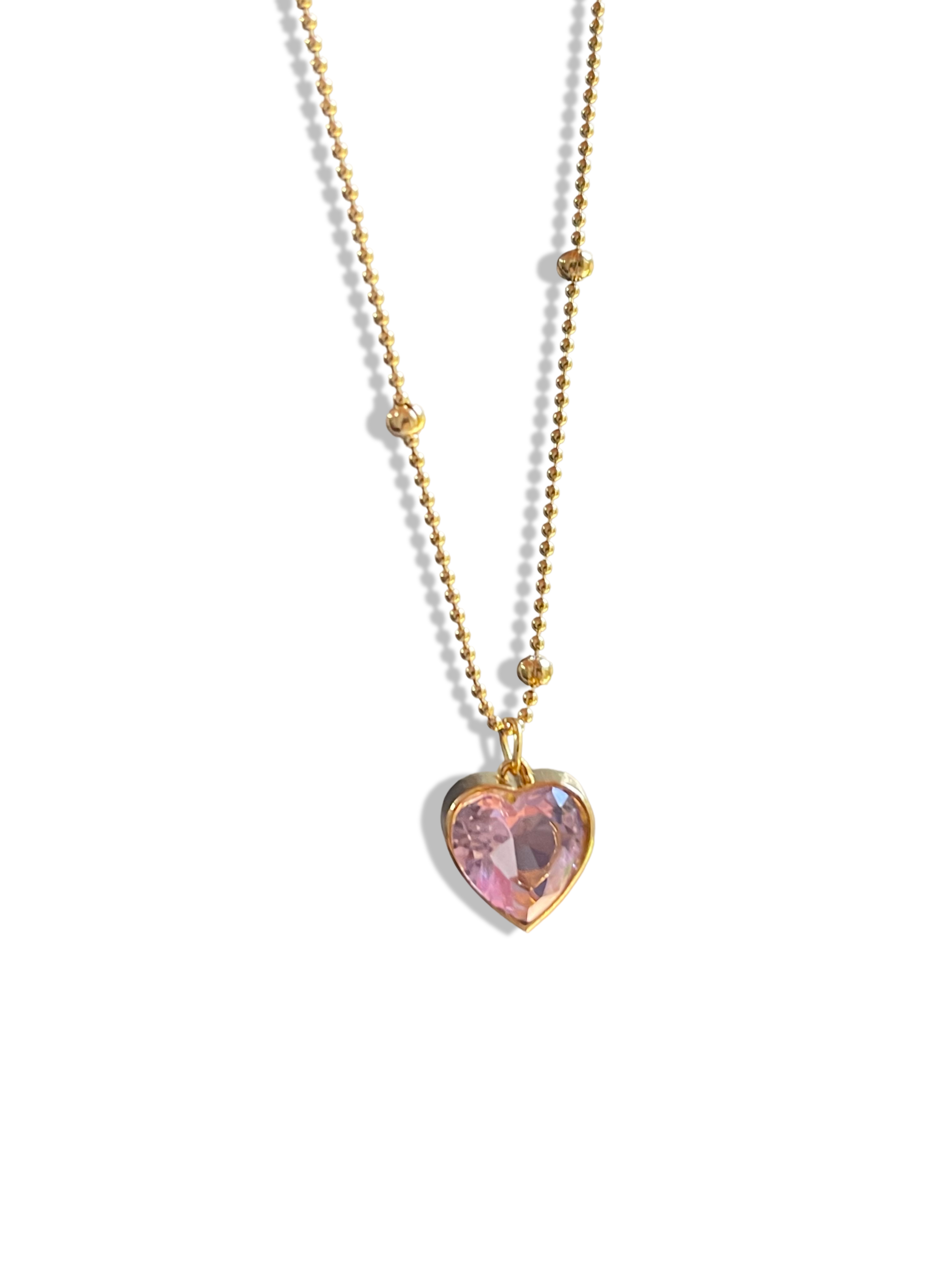 Envogems Pink Heart Pendant Necklace - Durable Stainless Steel