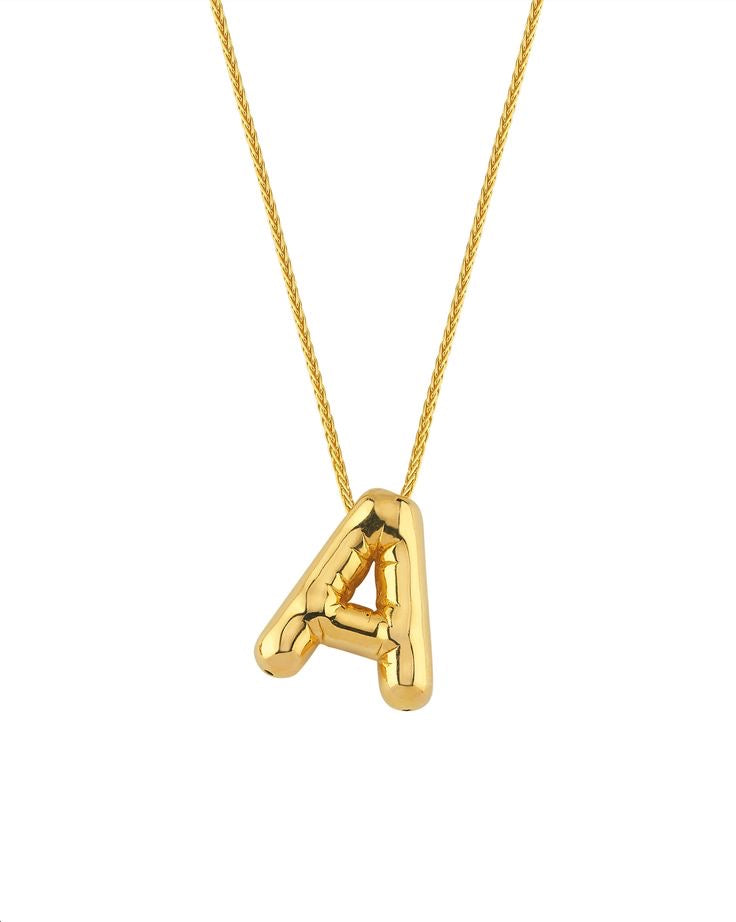 Envogems Bubble Initial Letter Necklace in Stainless Steel