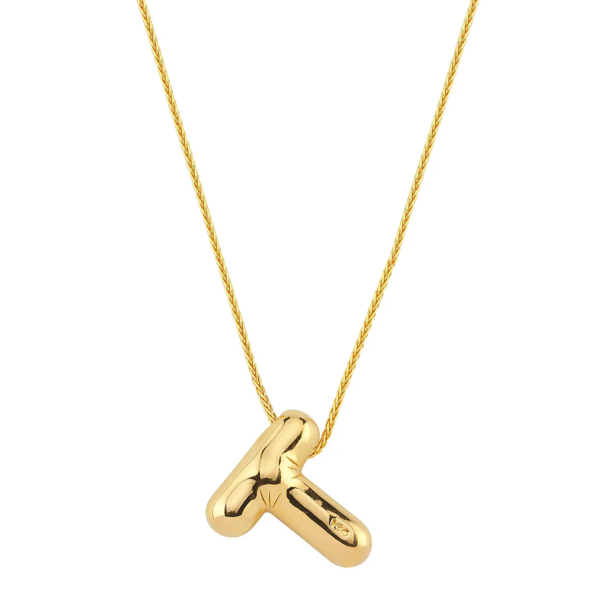 Envogems Bubble Initial Letter Necklace in Stainless Steel