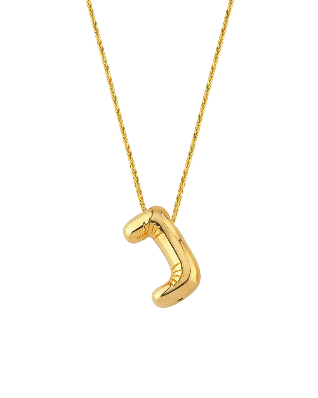 Envogems Bubble Initial Letter Necklace in Stainless Steel