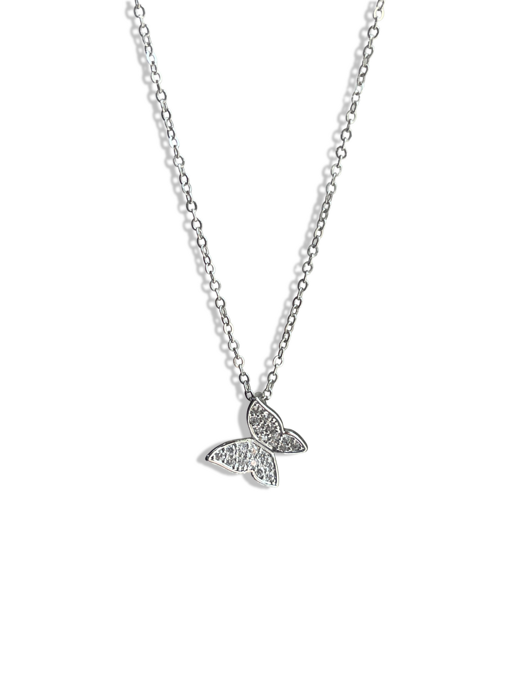 Envogems Silver Butterfly Pendant Necklace