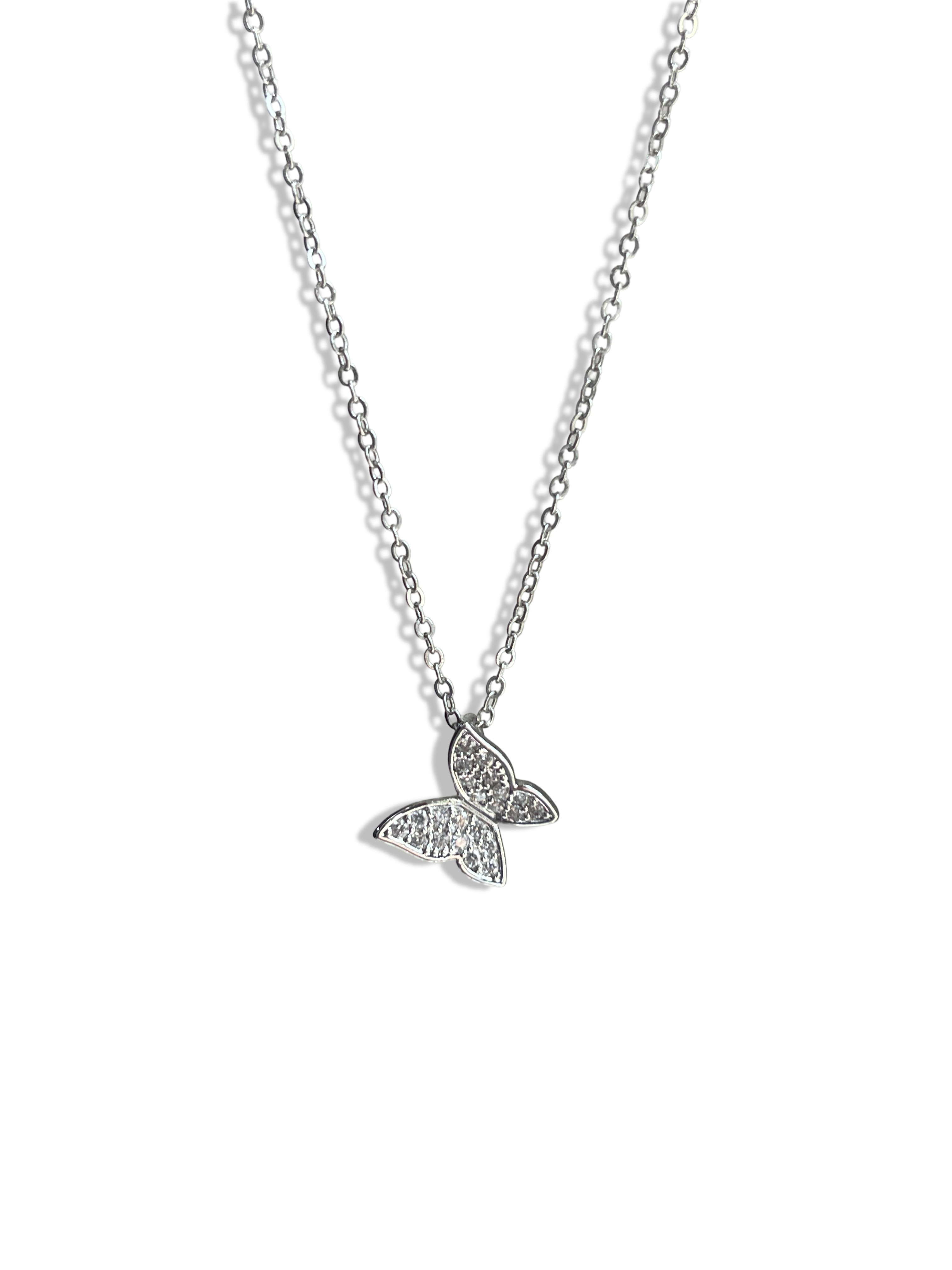 Envogems Silver Butterfly Pendant Necklace